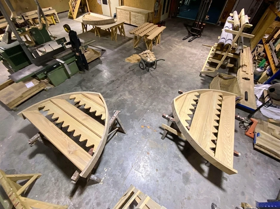 Combles en cours d'aménagement, vue intérieure